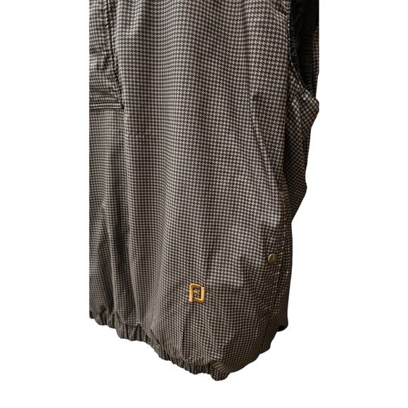 DryJoys by FootJoy Performance Rain Vest L Houndstooth Black Gray Windproof EUC - Picture 2 of 8